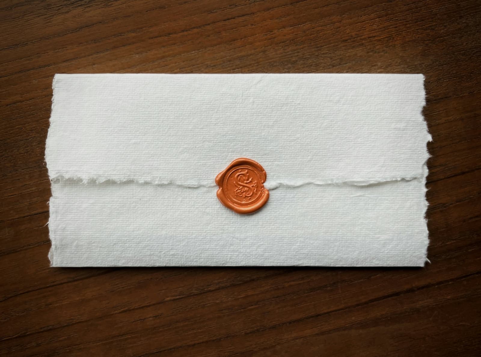 Wax seal on handmade paper