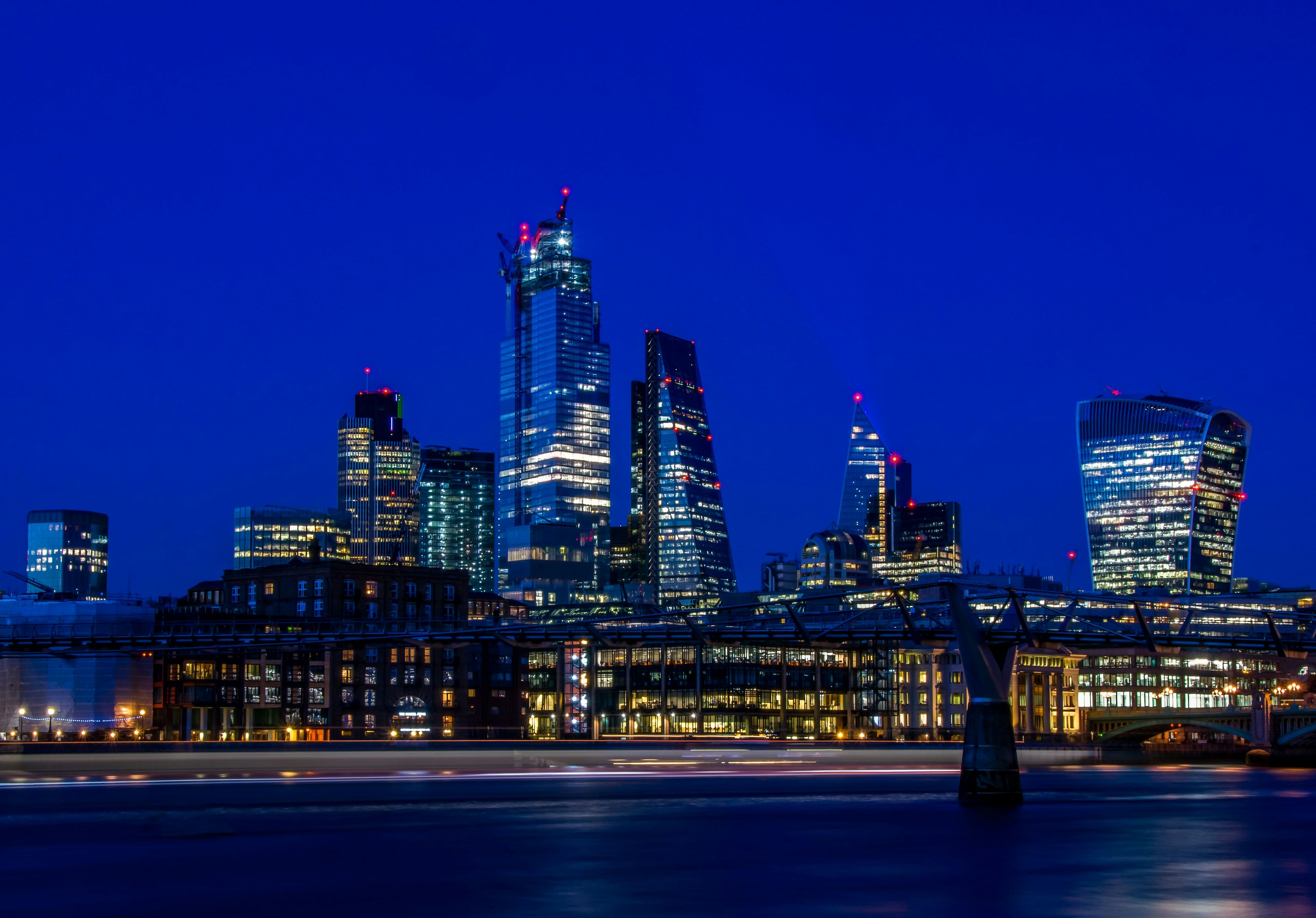 The City of London at blue hour